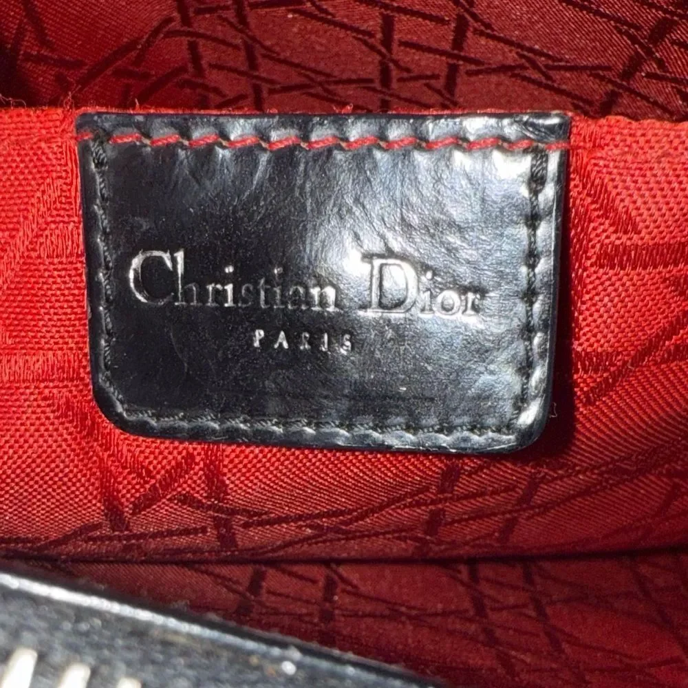 Christian DIOR Black Leather Lady D Tote